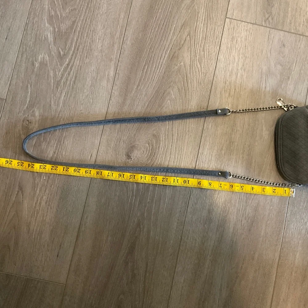 Steve Madden Crossbody Grey Diamond Pattern Velvet Feel